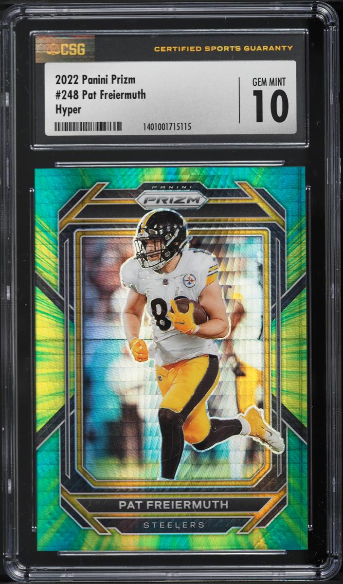 2022 Panini Prizm Football Hyper Pat Freiermuth #248 CGC 9.5