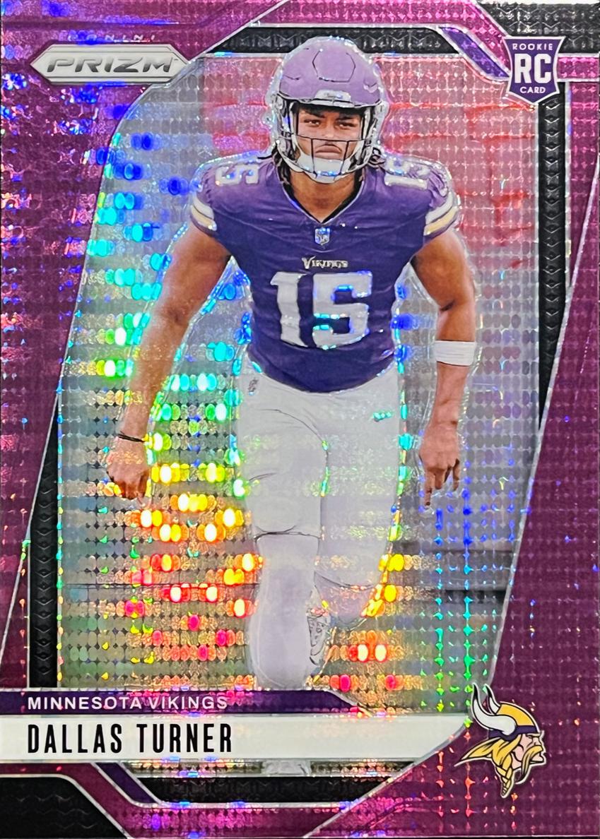 2024 Panini Prizm Football Purple Pulsar Dallas Turner #324 PSA 9