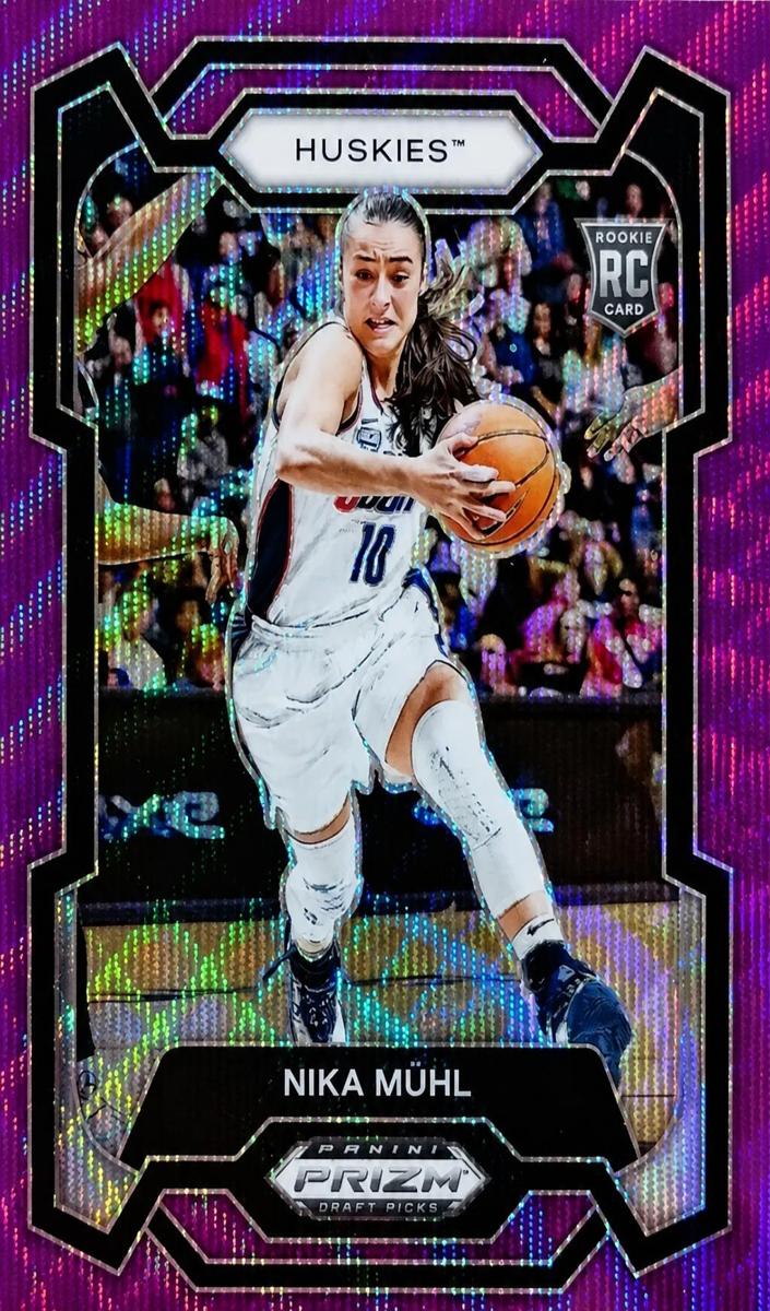 2024 Panini Prizm Draft Picks Basketball Purple Wave Nika Muhl #15 PSA 9