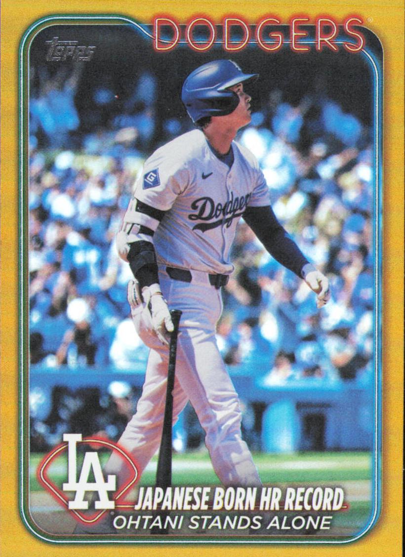 2024 Topps Update Baseball Gold Rainbow Foil Shohei Ohtani #US123 PSA 10