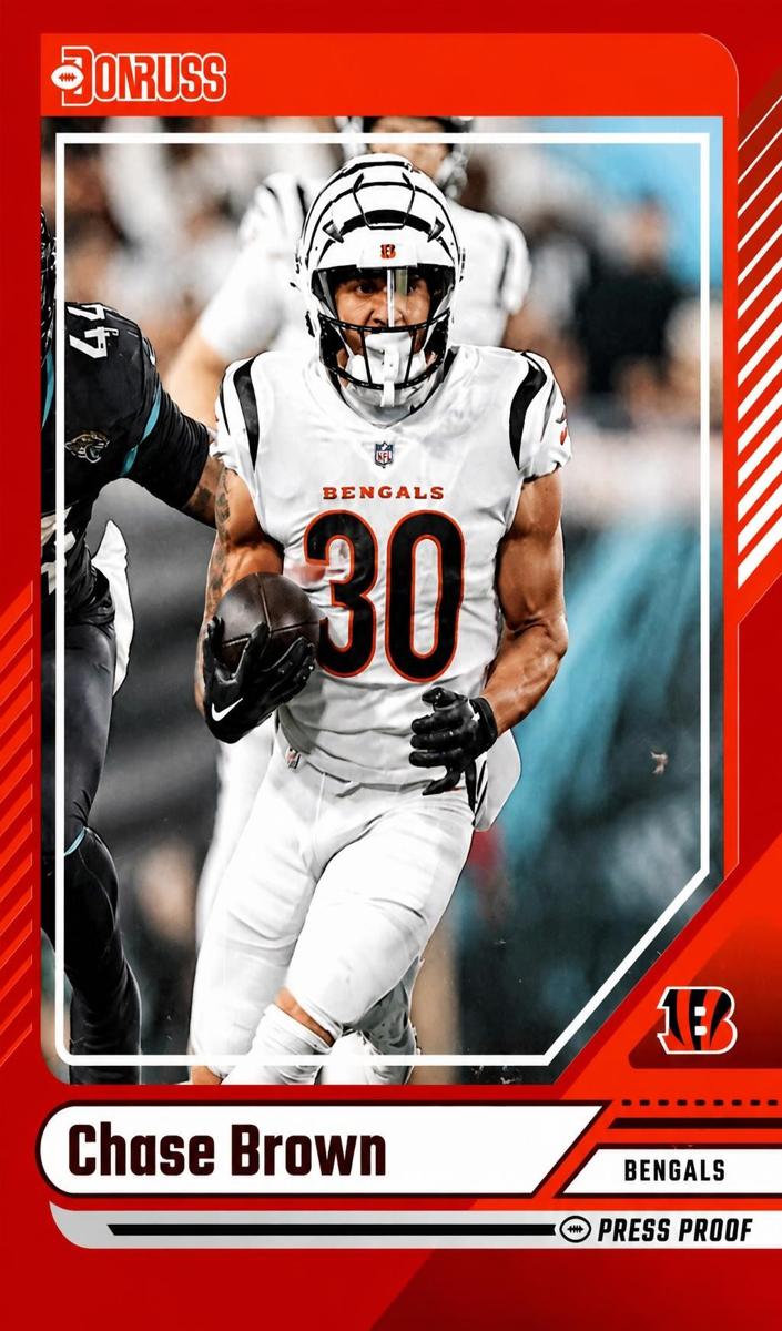 2024 Panini Donruss Football Press Proof Red Chase Brown #199