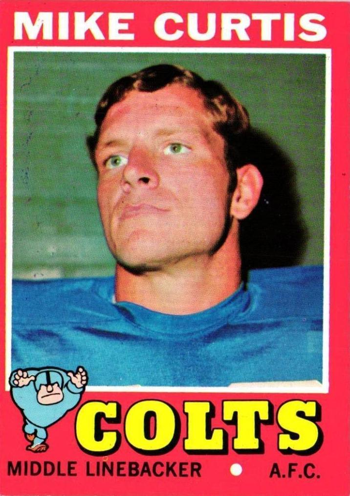 1971 Topps Football Mike Curtis #80 PSA 8