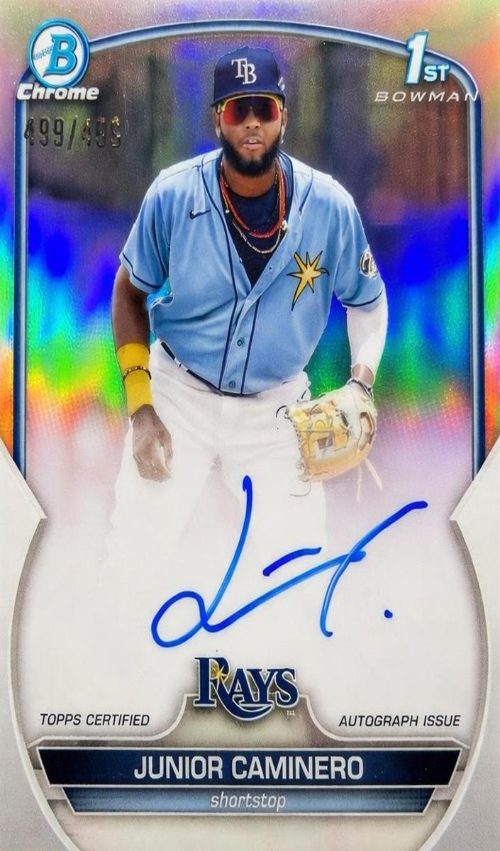 2023 Bowman Chrome Baseball Refractor Junior Caminero #CPA-JCR PSA 9