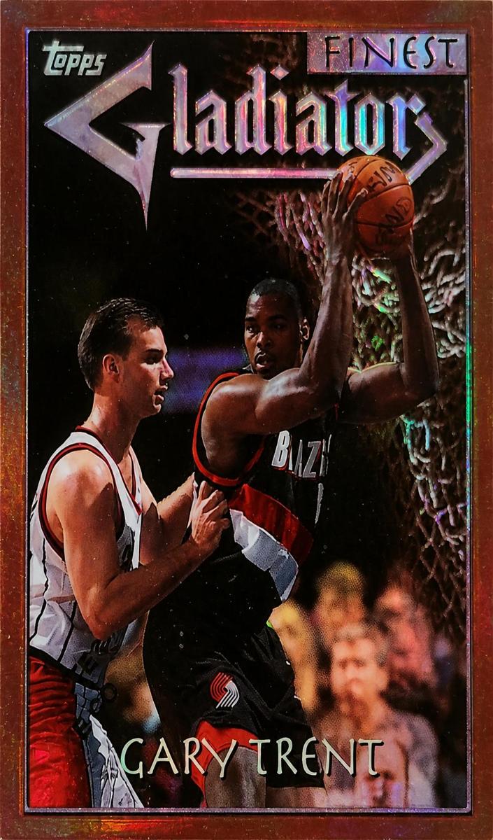 1996 Topps Finest Basketball Refractor Gary Trent #16 PSA 9