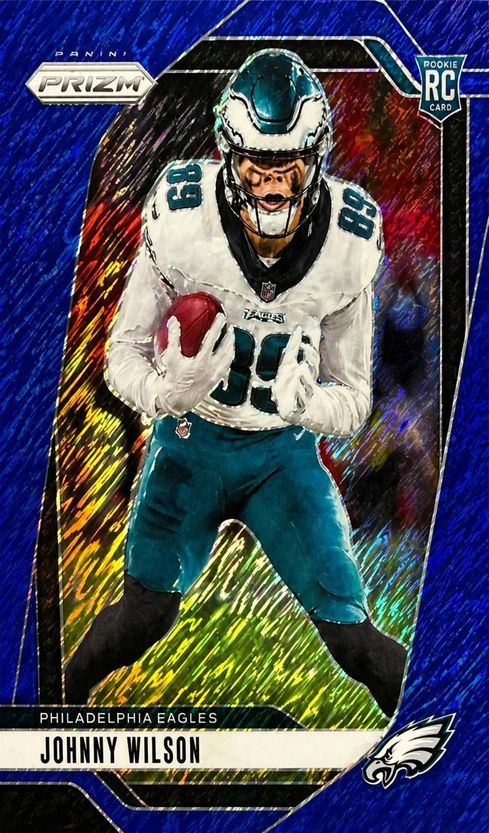 2024 Panini Prizm Football Blue Shimmer Johnny Wilson #355