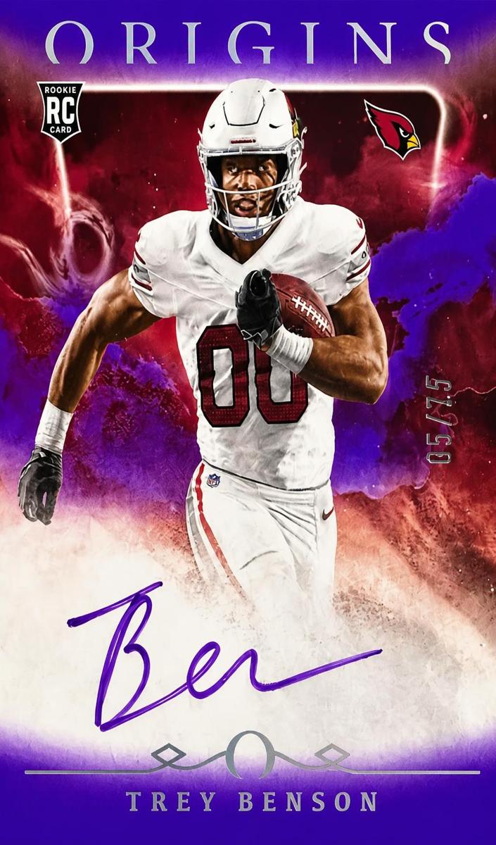 2024 Panini Origins Football Purple Trey Benson #RAU-TBE