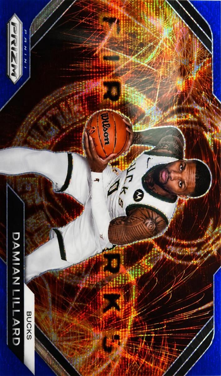 2023 Panini Prizm Basketball Blue Wave Damian Lillard #14