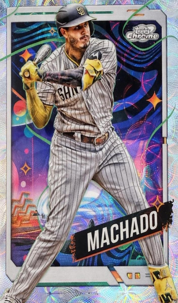 2024 Topps Cosmic Chrome Baseball Nucleus Refractor Manny Machado #12 PSA 8