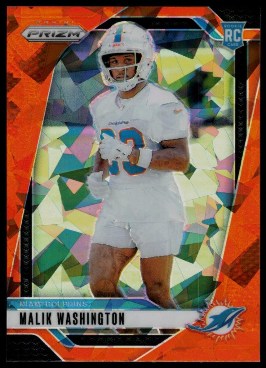 2024 Panini Prizm Football Orange Ice Malik Washington #371