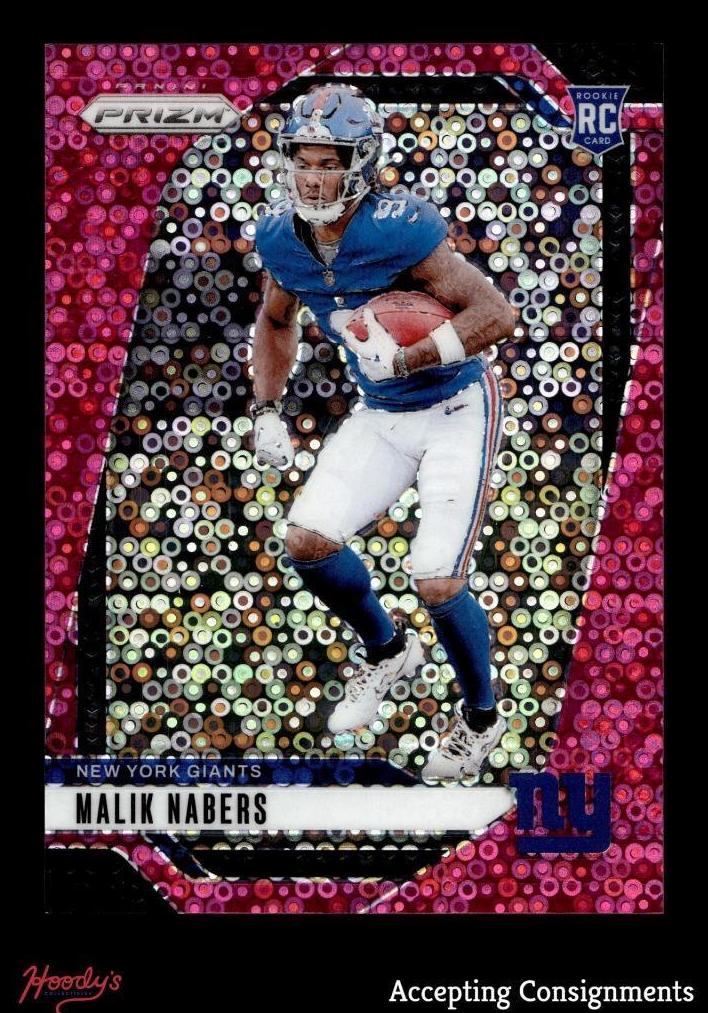 2024 Panini Prizm Football No Huddle Pink Malik Nabers #370 PSA 9