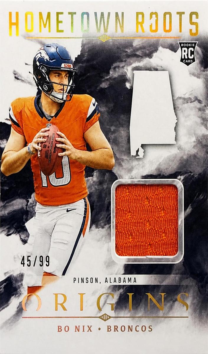 2024 Panini Origins Football Bo Nix #HRO-BNI PSA 8
