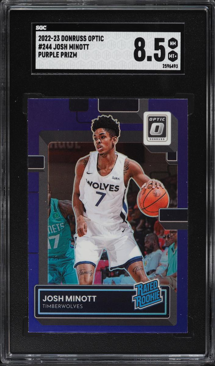 2022 Donruss Optic Basketball Purple Josh Minott #244 SGC 8.5