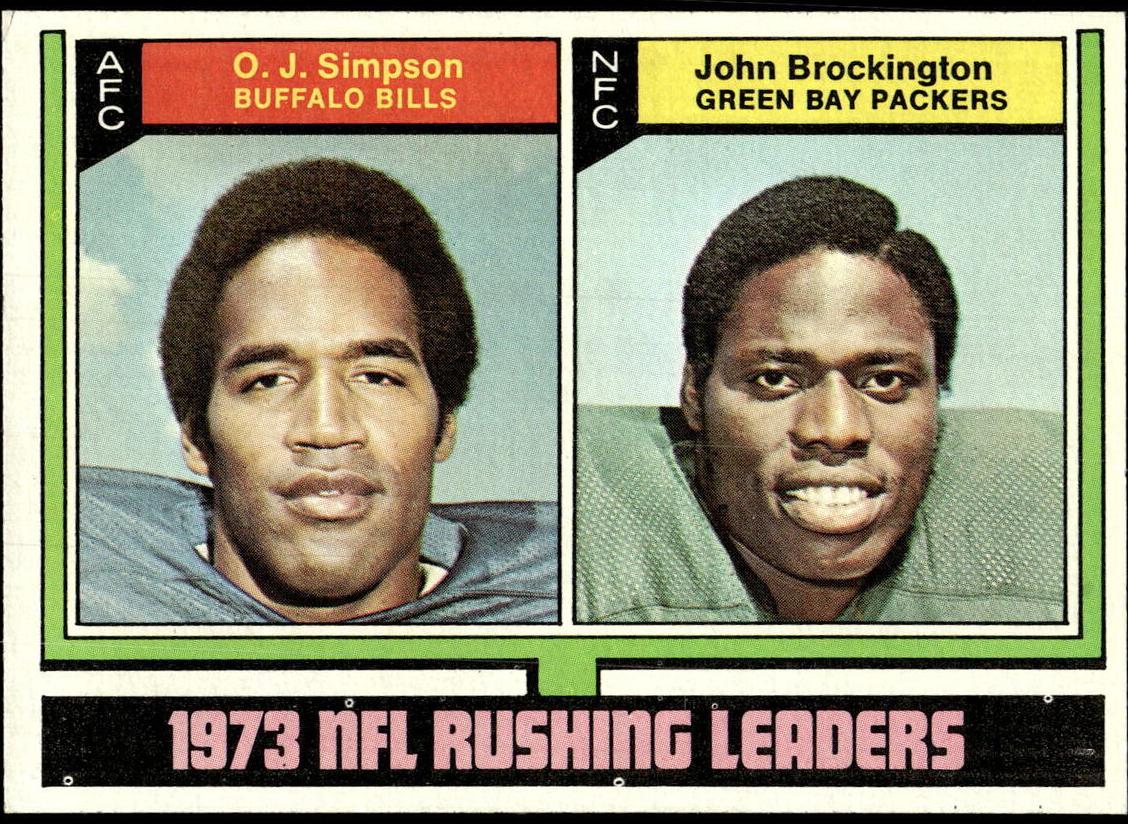1974 Topps Football O.J. Simpson #328 PSA 8
