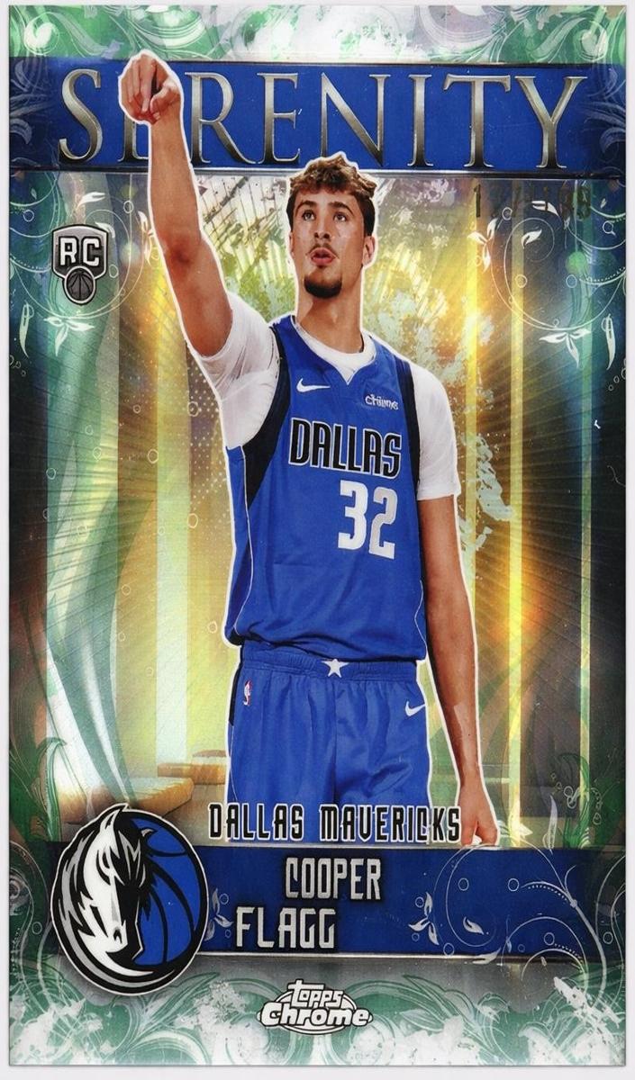 2025 Topps Chrome Basketball Aqua Refractor Cooper Flagg #SY-11 PSA 9