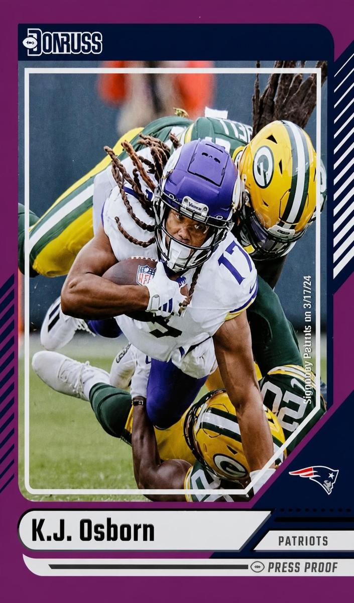 2024 Panini Donruss Football Press Proof Purple K.J. Osborn #31