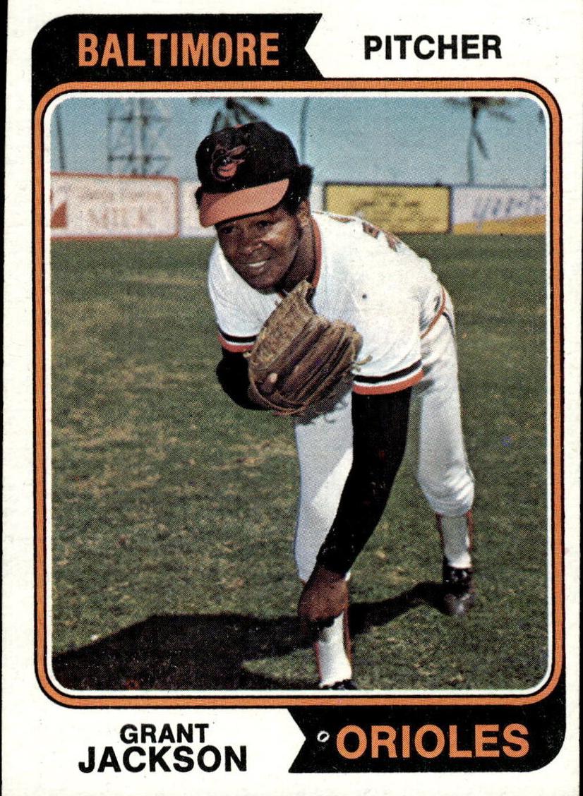 1974 Topps Baseball Grant Jackson #68 PSA 8