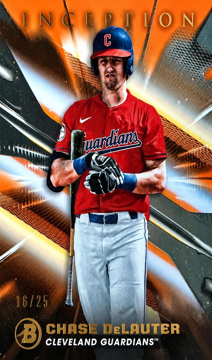 2023 Bowman Inception Baseball Orange Foil Chase DeLauter #4