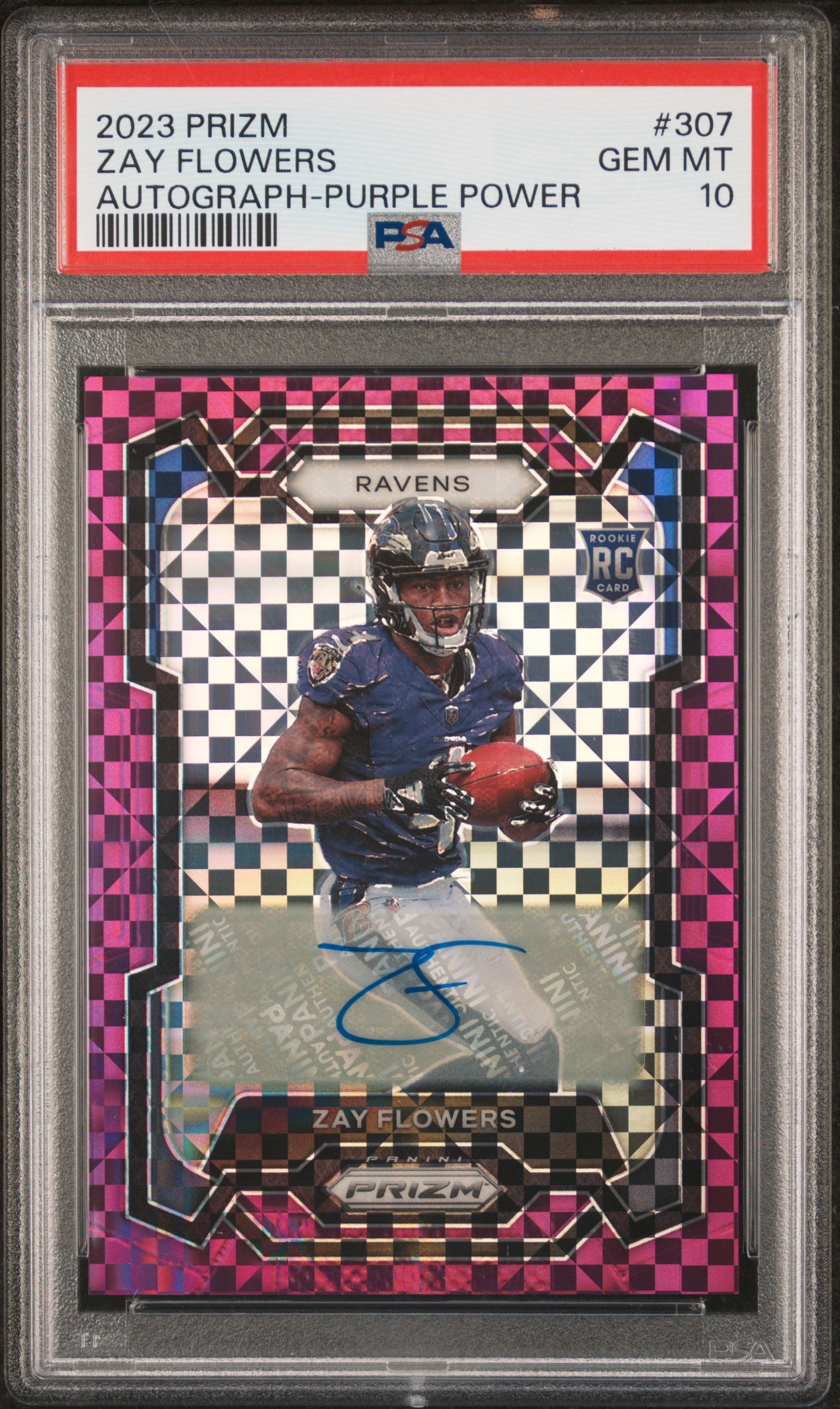 2023 Panini Prizm Football Purple Power Zay Flowers #307
