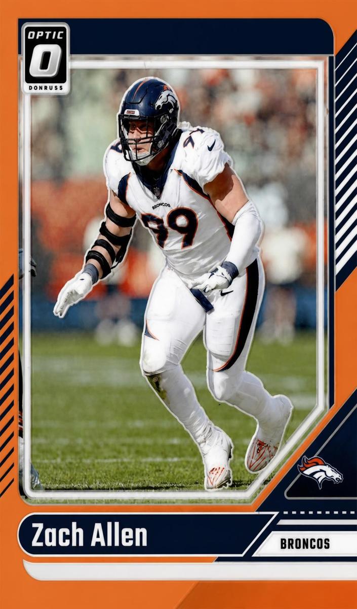 2024 Donruss Optic Football Orange Zach Allen #61