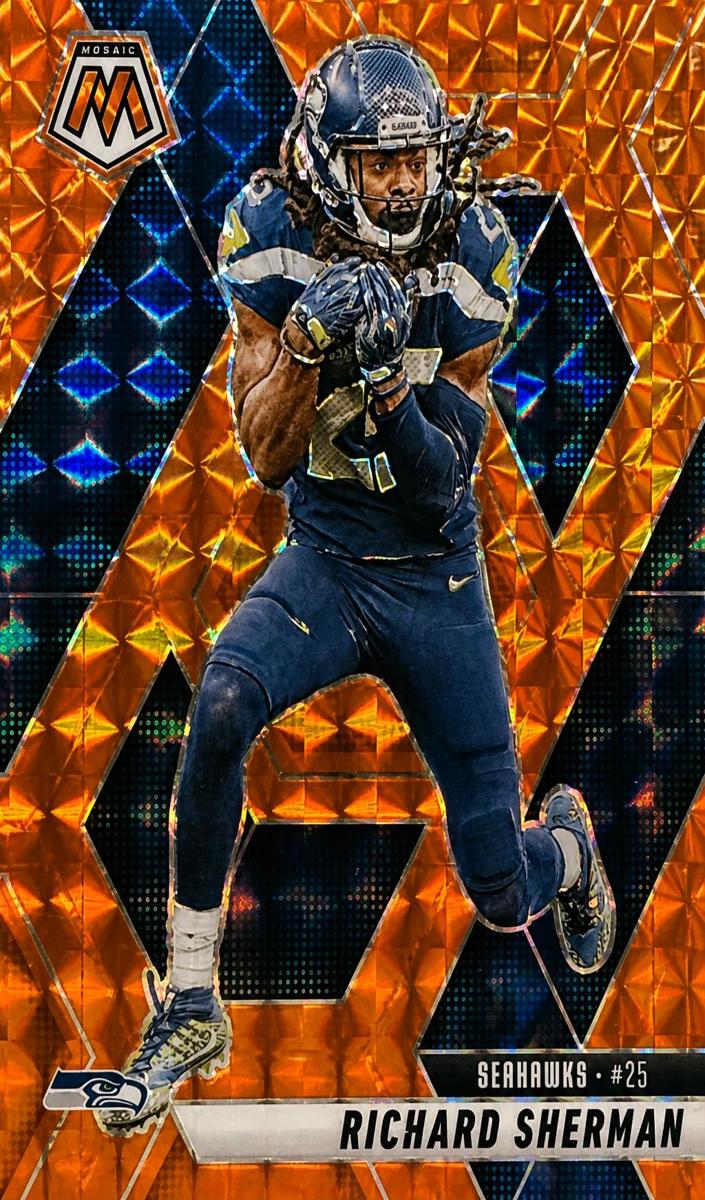 2025 Panini Mosaic Football Orange Richard Sherman #222