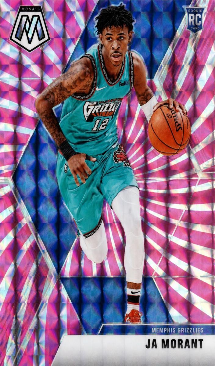 2019 Panini Mosaic Basketball Mosaic Pink Swirl Ja Morant #219 PSA 9