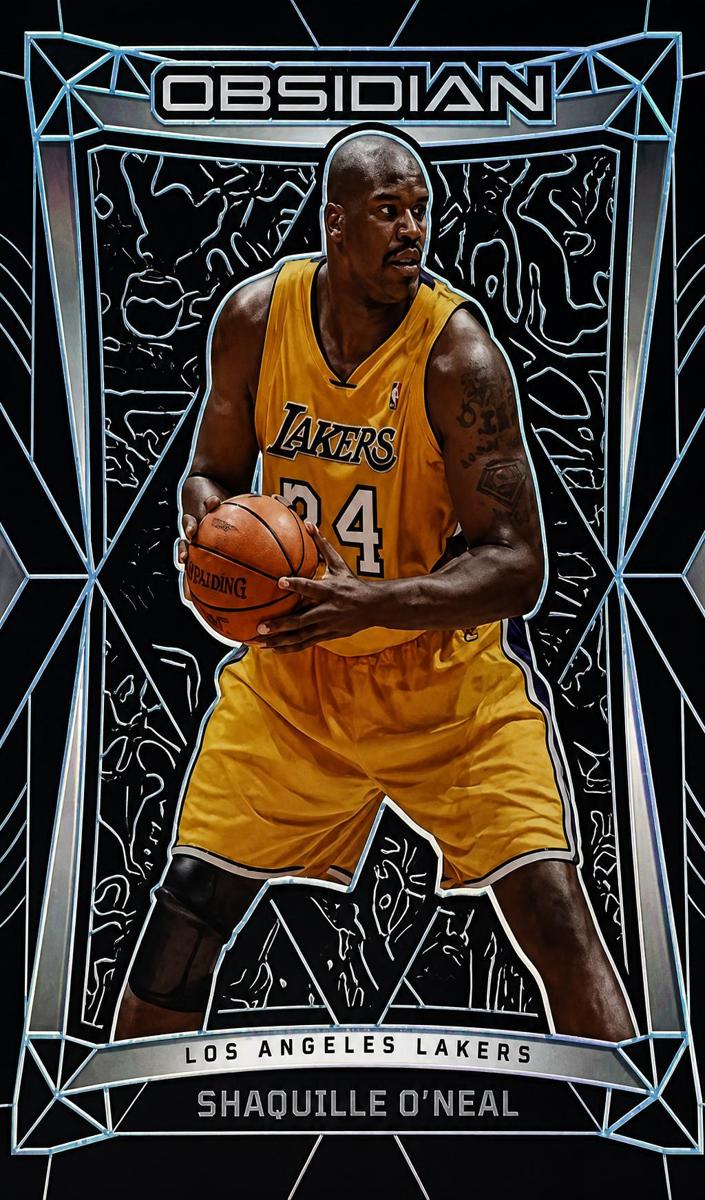 2023 Panini Obsidian Basketball Electric Etch Blue Shaquille O'Neal #10 PSA 9