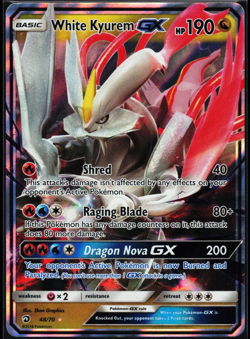 2018 Pokemon Sun & Moon Dragon Majesty White Kyurem #48