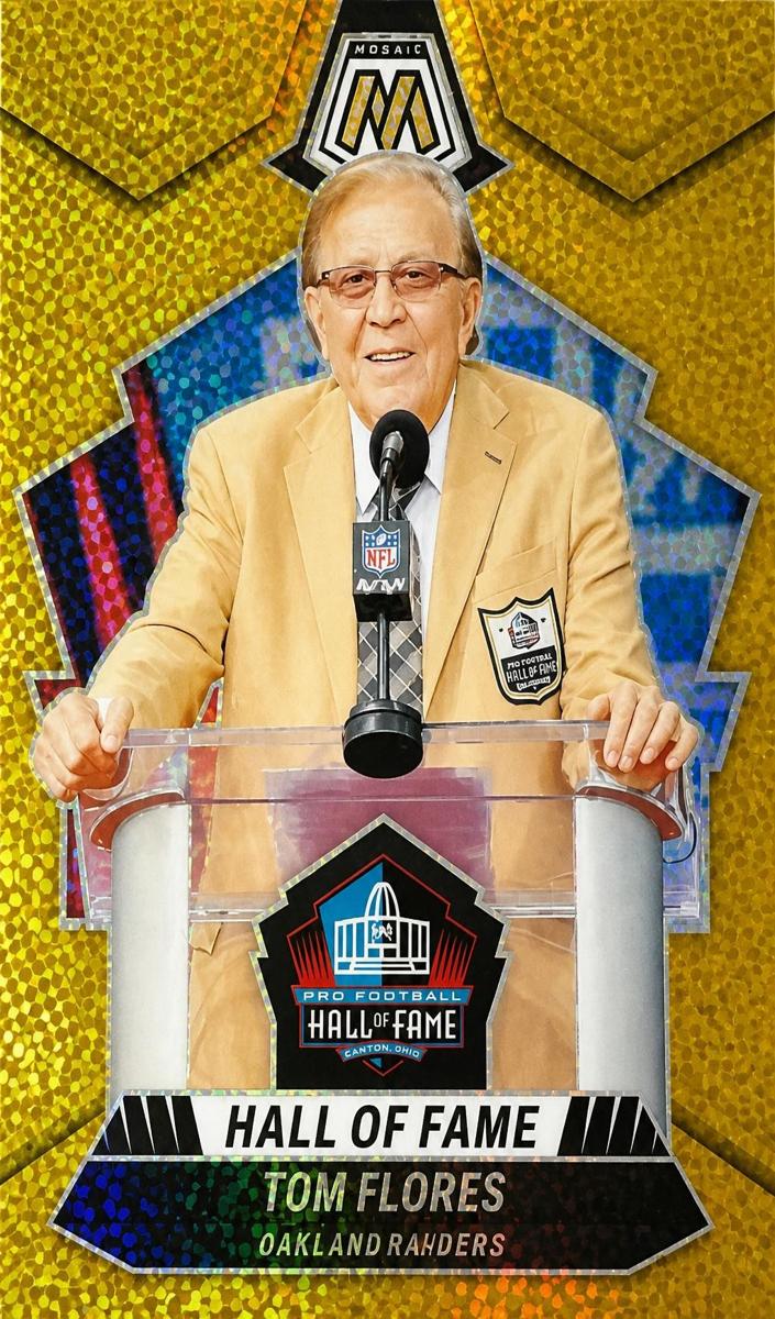 2024 Panini Mosaic Football Gold Sparkle Tom Flores #297