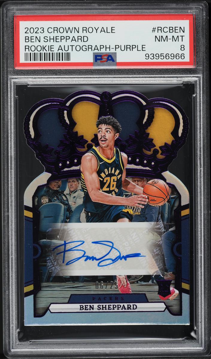 2023 Panini Crown Royale Basketball Purple Ben Sheppard #RC-BEN PSA 7.5