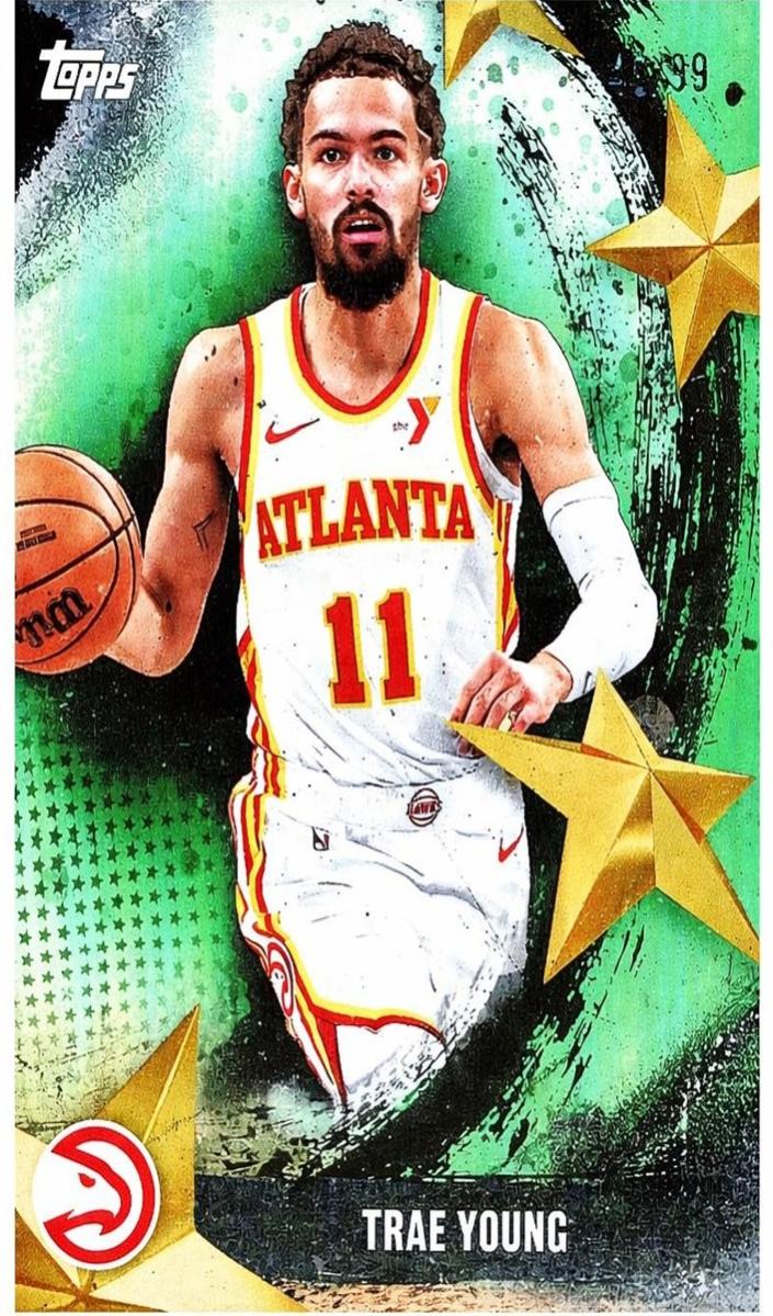2025 Topps Basketball Green Rainbow Trae Young #SA-25