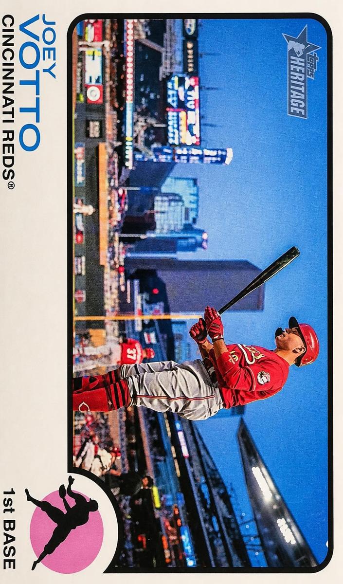 2022 Topps Heritage Baseball Image Variation Joey Votto #52 PSA 9