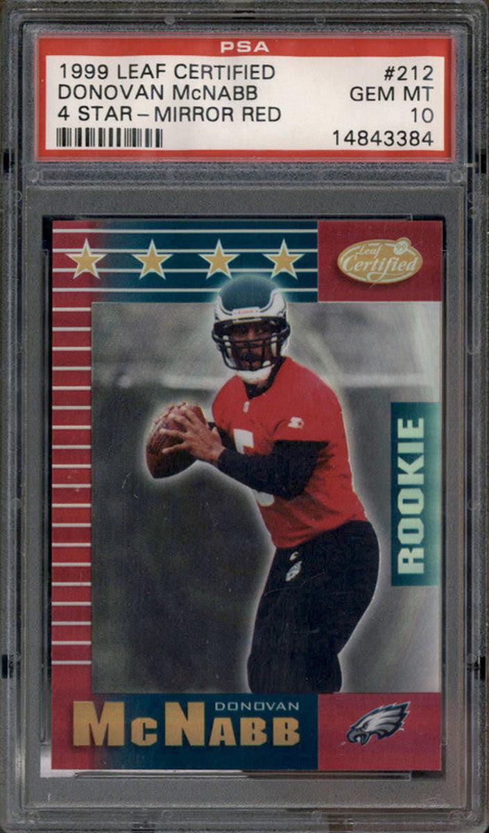 1999 Leaf Certified Football Mirror Red Donovan McNabb #212 BGS 9.5