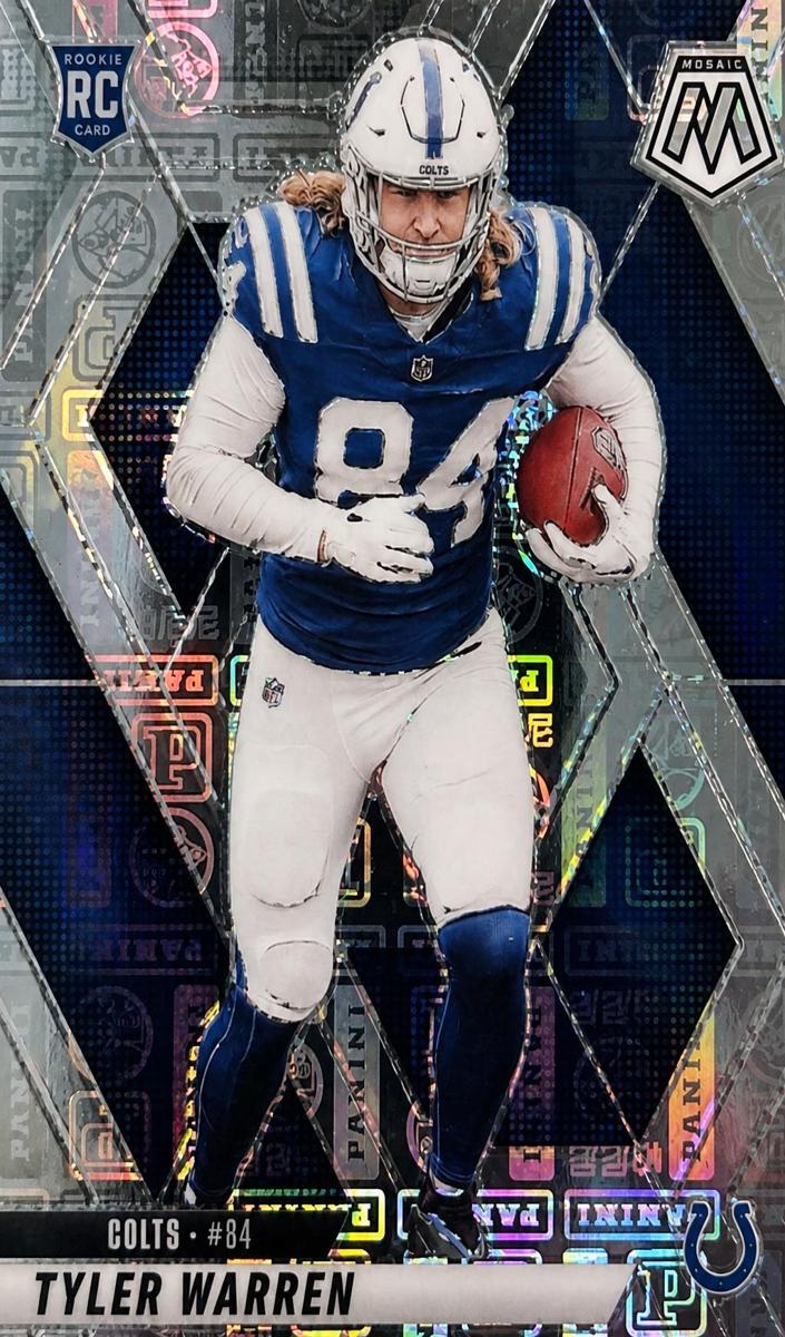 2025 Panini Mosaic Football Silver Knight Tyler Warren #354