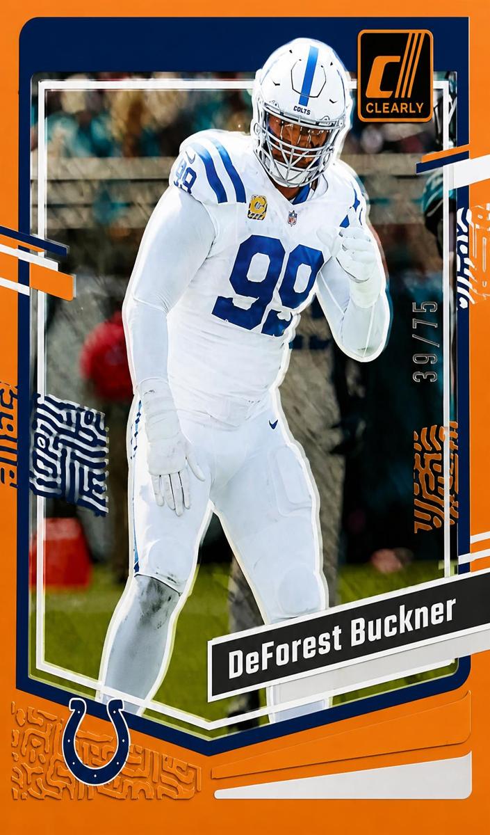 2023 Panini Clearly Donruss Football Orange DeForest Buckner #22