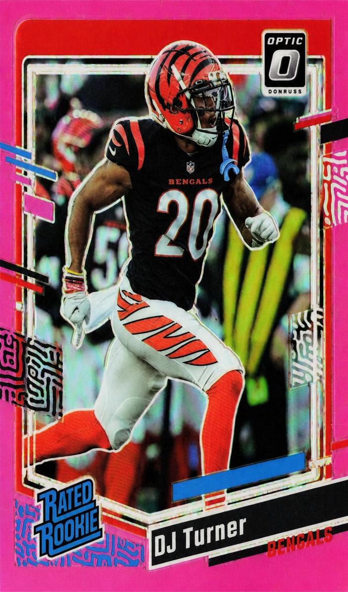 2023 Donruss Optic Football Pink DJ Turner #220 PSA 10