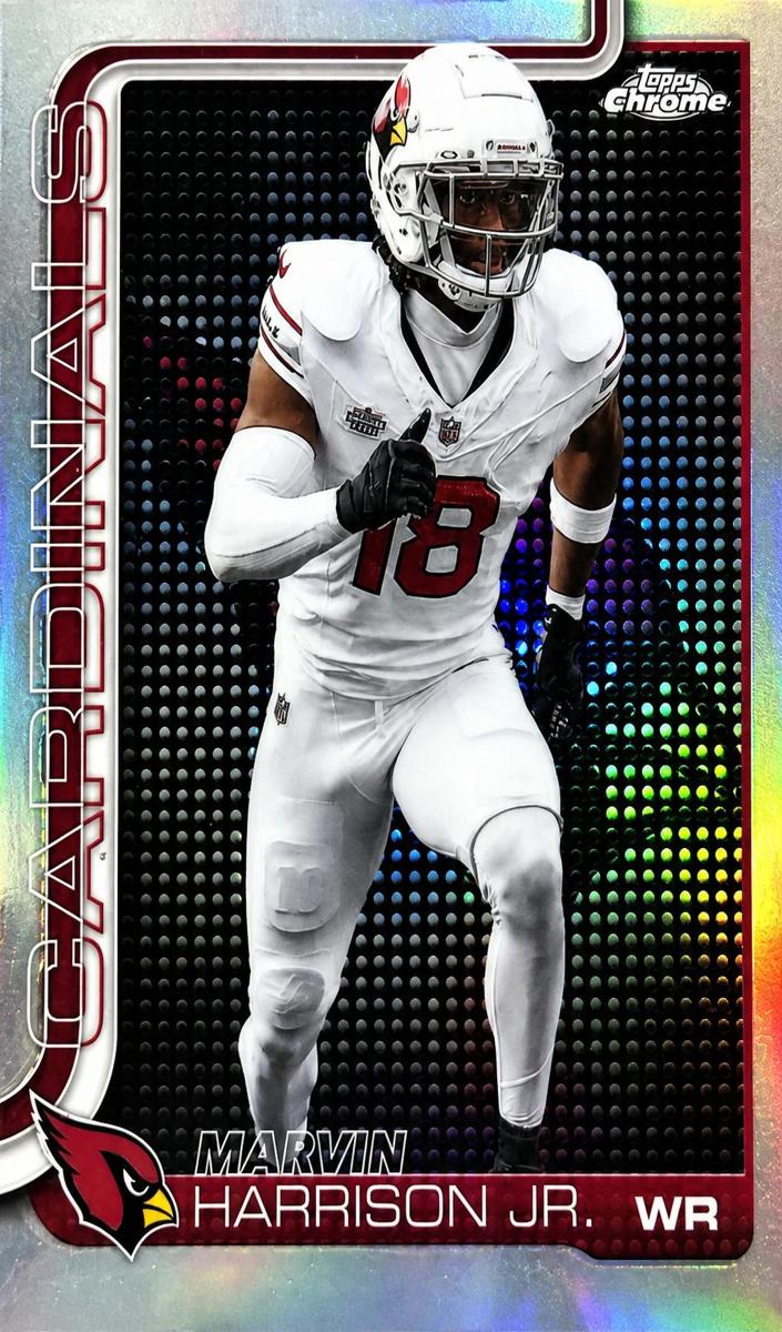 2025 Topps Chrome Football Lightboard Logo Variation Marvin Harrison Jr. #1