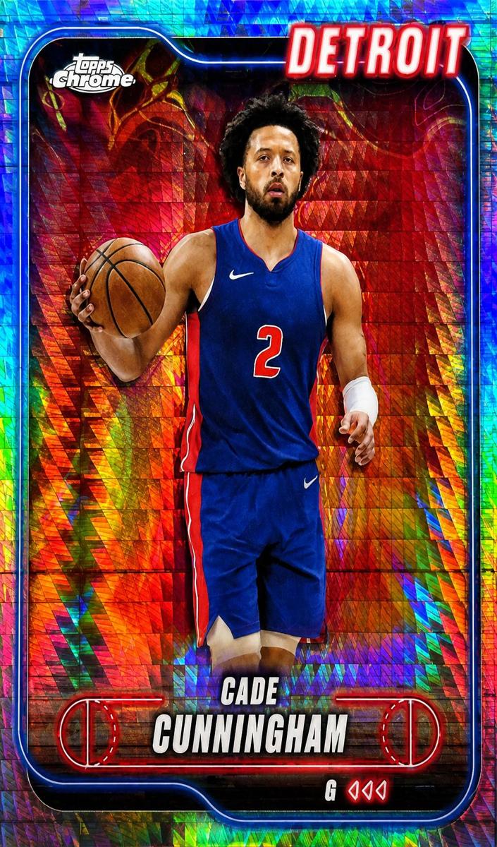 2024 Topps Chrome Basketball Prism Refractor Cade Cunningham #18