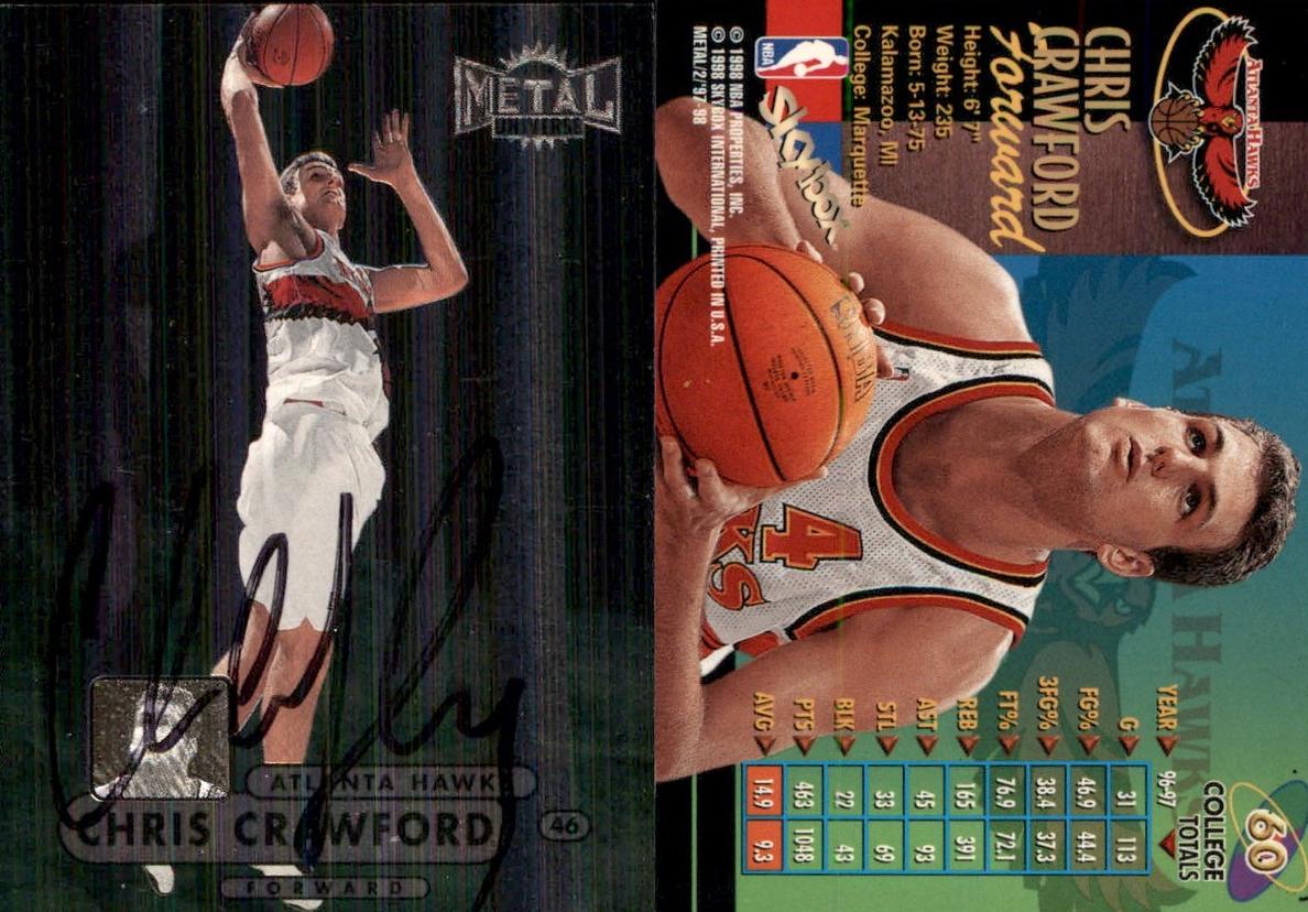 1997 Metal Universe Championship Basketball Chris Crawford #60