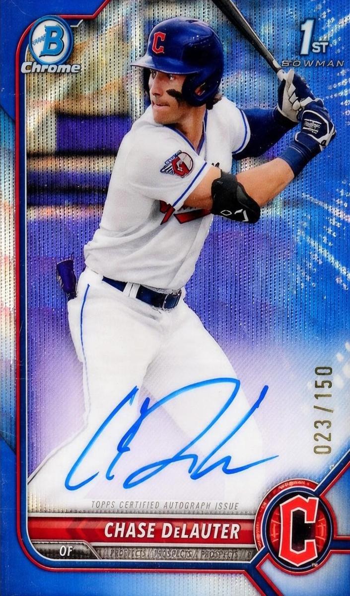 2022 Bowman Draft Baseball Blue Wave Chase DeLauter #CDA-CD PSA 9