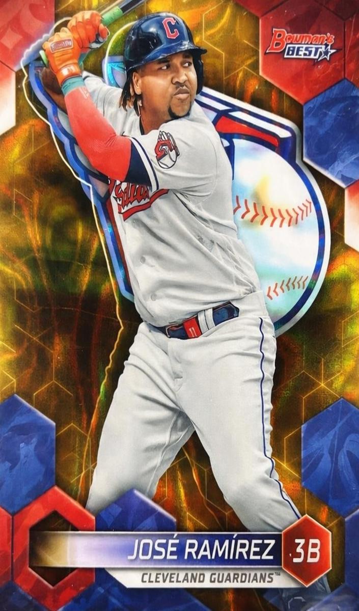 2023 Bowman's Best Baseball Gold Lava Jose Ramirez #16