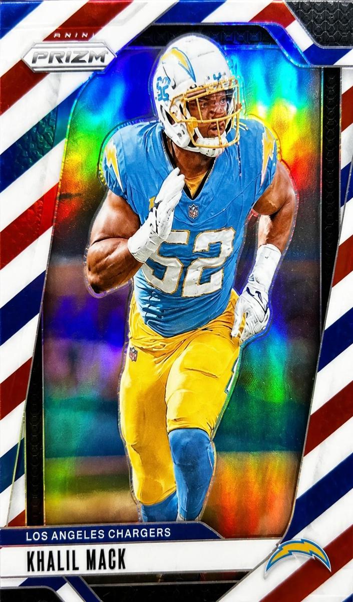 2024 Panini Prizm Football Red White and Blue Khalil Mack #162