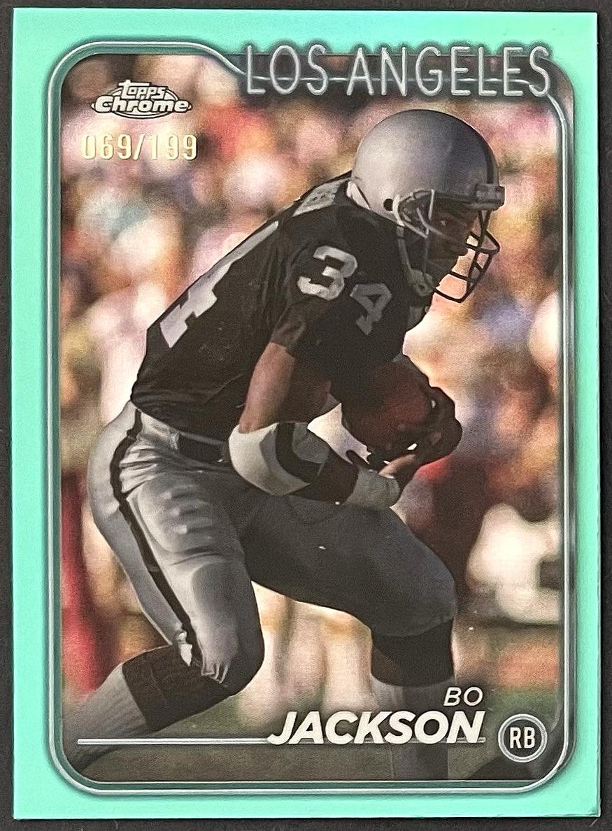 2024 Topps Chrome Football Aqua Refractor Bo Jackson #150