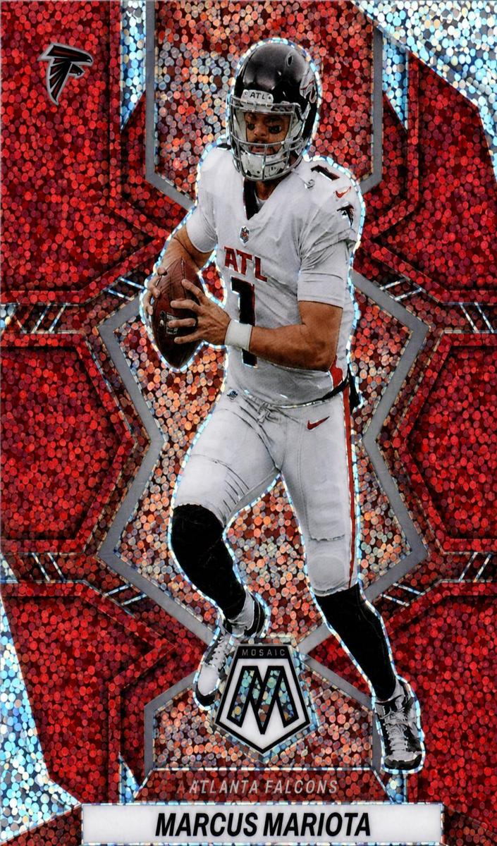 2022 Panini Mosaic Football Red Sparkle Marcus Mariota #7