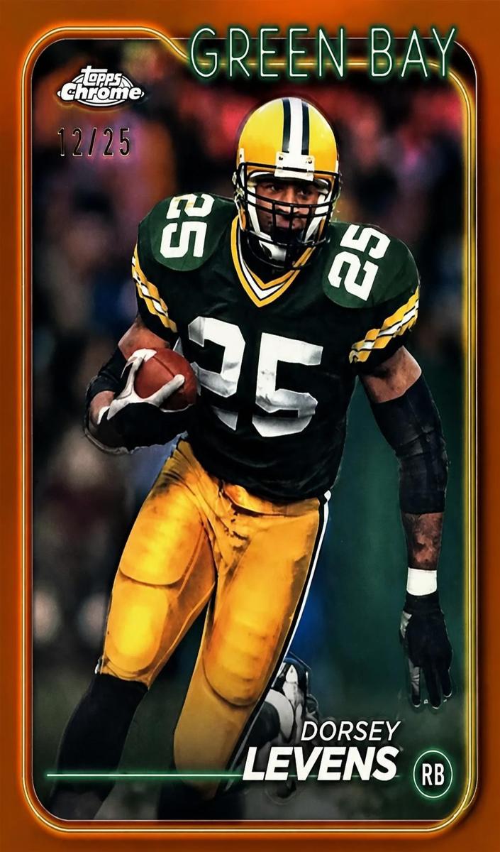 2024 Topps Chrome Football Orange Refractor Dorsey Levens #78