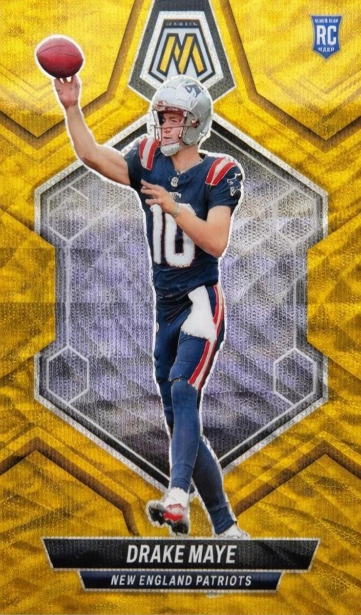 2024 Panini Mosaic Football Gold Wave Drake Maye #303