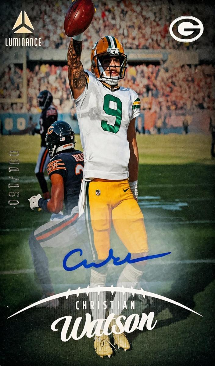 2023 Panini Luminance Football Christian Watson #17 PSA 9