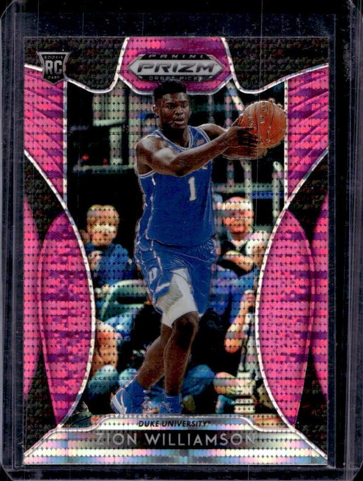 2019 Panini Prizm Draft Picks Basketball Pink Pulsar Zion Williamson #64 PSA 9