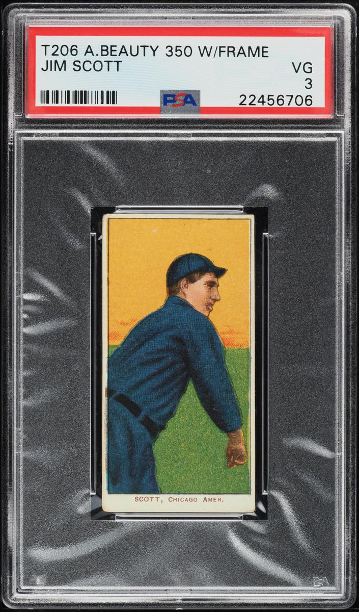 1909-11 T206 Baseball With Frame Back Jim Scott #NNO