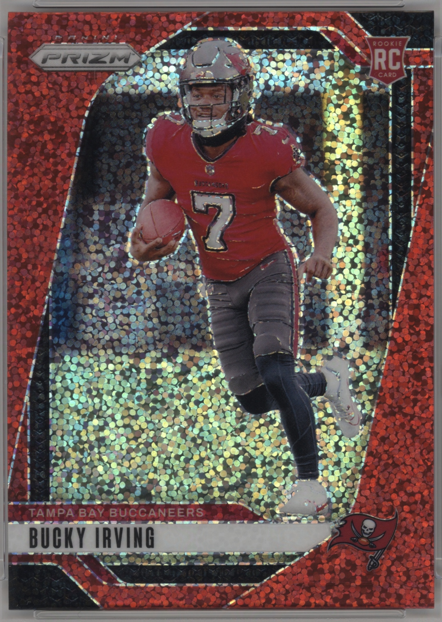 2024 Panini Prizm Football Red Sparkle Bucky Irving #316