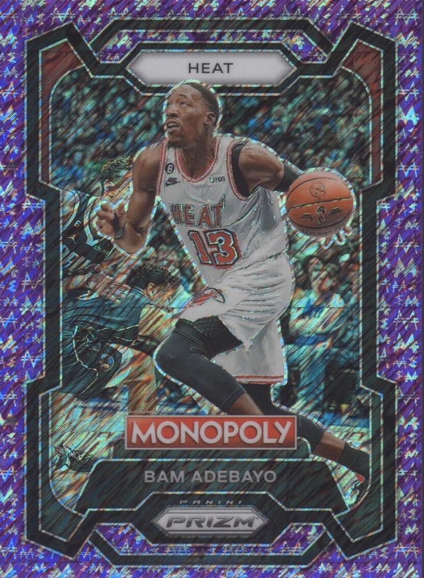 2023 Panini Prizm Monopoly Basketball Purple Millionaire Shimmer Bam Adebayo #47